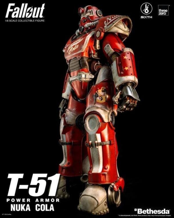 【史派克工廠】結單24年Q3 THREEZERO 異塵餘生 T-51 核子可樂動力裝甲 36.8cm 可動人偶 訂 0603 THREEZERO 異塵餘生 T-51 核子可樂動力裝甲 36.8cm 可動人偶 訂
