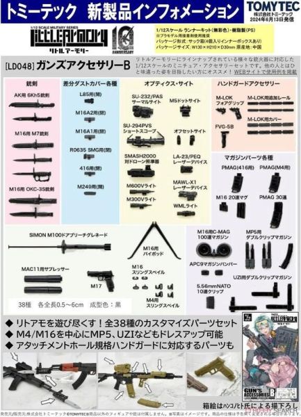 【史派克工廠】結單 預購24年10月 Tomytec 1/12 迷你武裝 LD048 槍機零件組B 0626 Tomytec 1/12 迷你武裝 LD048 槍機零件組B