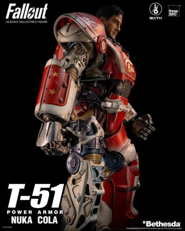 【史派克工廠】結單24年Q3 THREEZERO 異塵餘生 T-51 核子可樂動力裝甲 36.8cm 可動人偶 訂 0603 THREEZERO 異塵餘生 T-51 核子可樂動力裝甲 36.8cm 可動人偶 訂