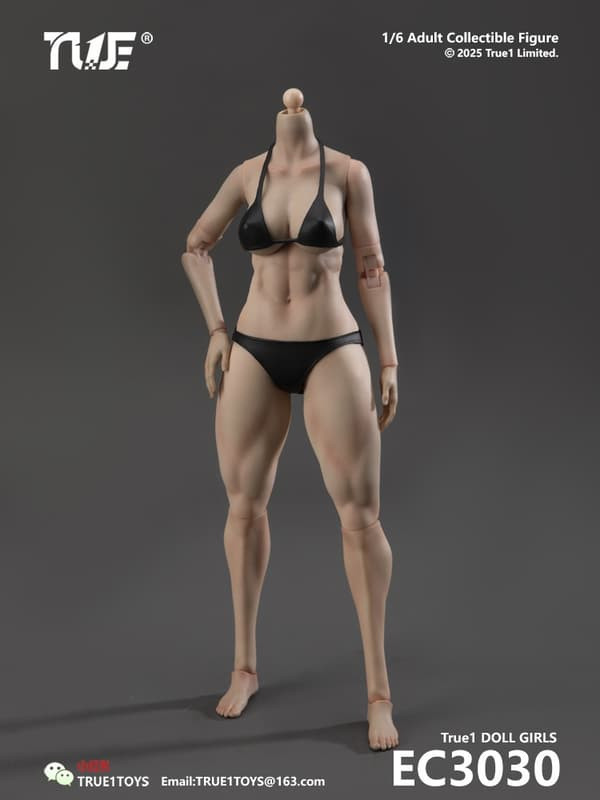 【史派克工廠】預購26年Q2 True1Toys 肌肉腿版關節可動女素體 大胸 EC3030 白肌色/淺麥色 1210 True1Toys 肌肉腿版關節可動女素體 大胸 EC3030 白肌色/淺麥色