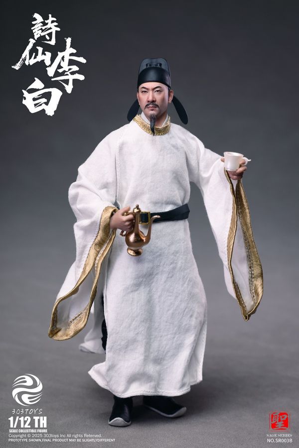 【史派克工廠】結單免運25年Q4 303TOYS 1/12 聖人系列 詩仙 李白 標準版 舉杯邀月版 0704 303TOYS 1/12 聖人系列 詩仙 李白 標準版 舉杯邀月版