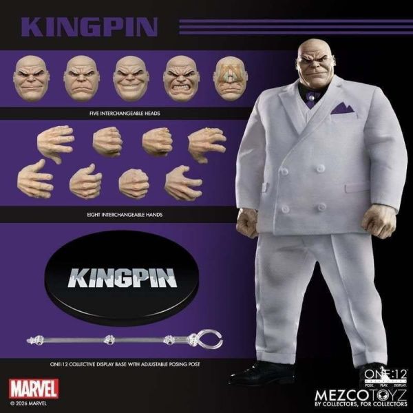 【史派克工廠】結單 免運9月 MEZCO One 12 Marvel 金霸王 Kingpin 1/12 可動 0907 MEZCO One 12 Marvel 金霸王 Kingpin 1/12 可動