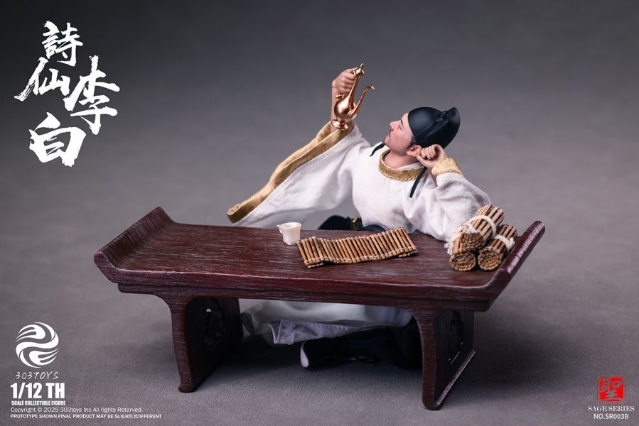 【史派克工廠】結單免運25年Q4 303TOYS 1/12 聖人系列 詩仙 李白 標準版 舉杯邀月版 0704 303TOYS 1/12 聖人系列 詩仙 李白 標準版 舉杯邀月版