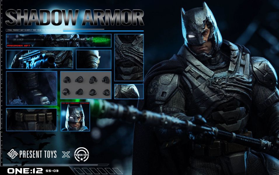 【史派克工廠】結單 預購免運Q3 PRESENT TOYS 1/12 暗影裝甲 戰損版 SS-03 蝙蝠俠 0227 PRESENT TOYS 1/12 暗影裝甲 戰損版 SS-03 蝙蝠俠
