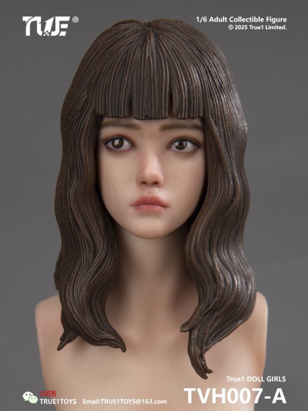 【史派克工廠】預購免運26年Q2 True1Toys 1/6 妮妮 滴膠可動眼 頭雕 長棕髮TVH007 四款 1212 True1Toys 1/6 妮妮 滴膠可動眼 頭雕 長棕髮TVH007 四款
