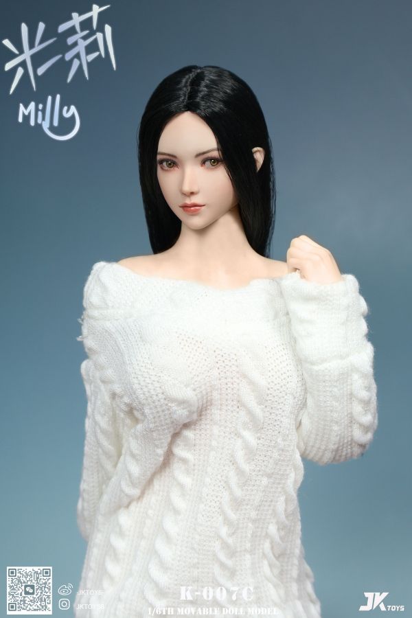 【史派克工廠】結單免運25年Q3 JKTOYS 1/6亞洲美女頭雕米莉milly 可動眼K-007ABC共3款 0515 JKTOYS 1/6亞洲美女頭雕米莉milly 可動眼K-007ABC共3款
