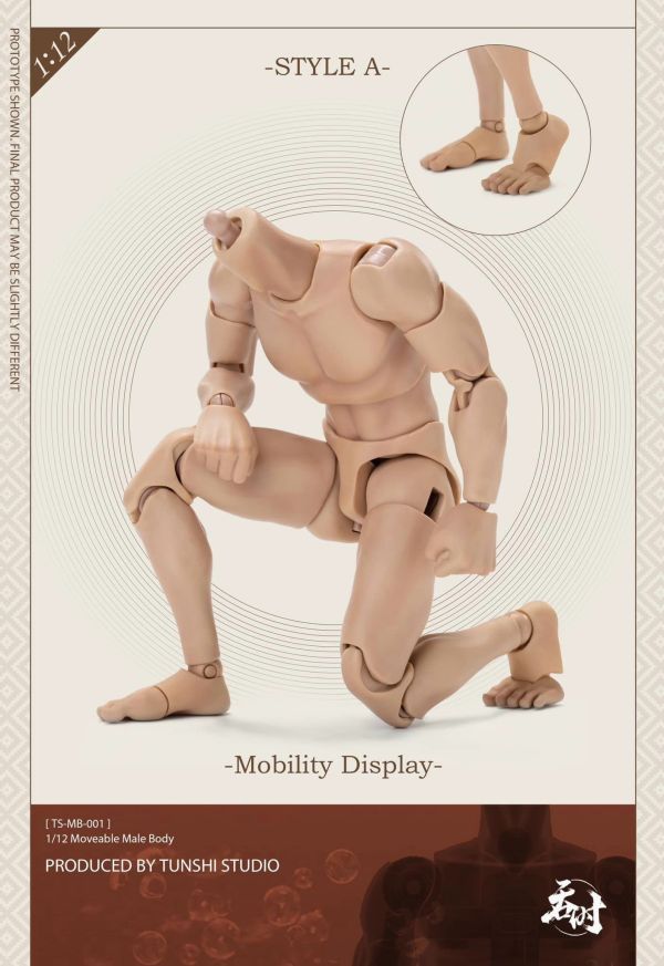 【史派克工廠】結單預購免運24年Q4 吞時工作室 1/12 可動 男素體 TS-MB-001 兩款可選 0829 吞時工作室 1/12 可動 男素體 TS-MB-001 兩款可選