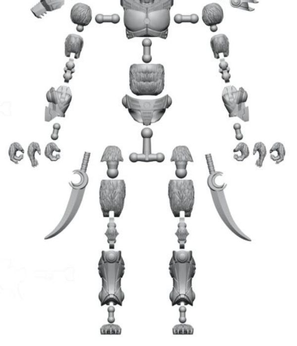 【史派克工廠】結單免運24年Q4 戰鬥生物 第一波 1/12 狼人 高可動系列 1024 戰鬥生物 第一波 1/12 狼人 高可動系列