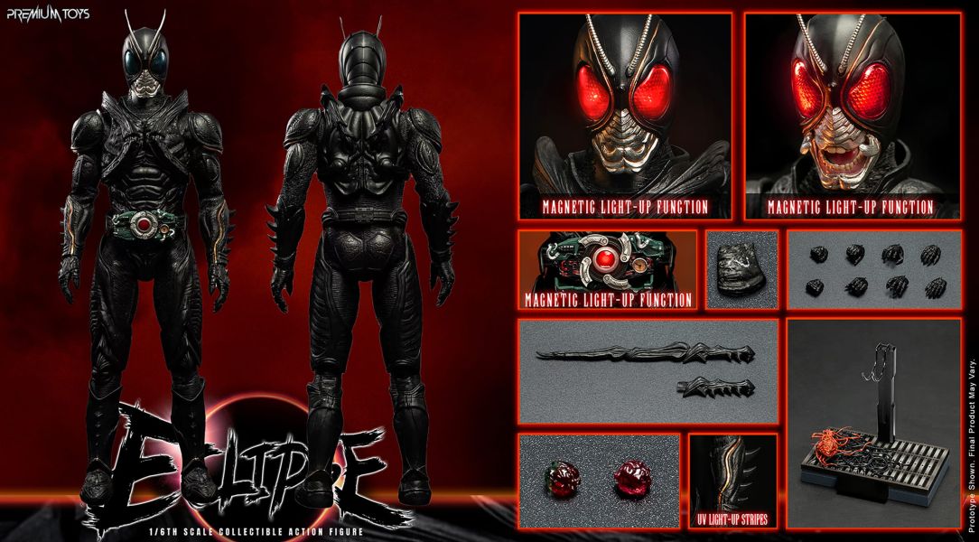 【史派克工廠】結單 23年Q3預購 Premium Toys 1/6 PM9020 假面騎士 Black 黑日 0519 Premium Toys 1/6 PM9020 假面騎士 Black 黑日