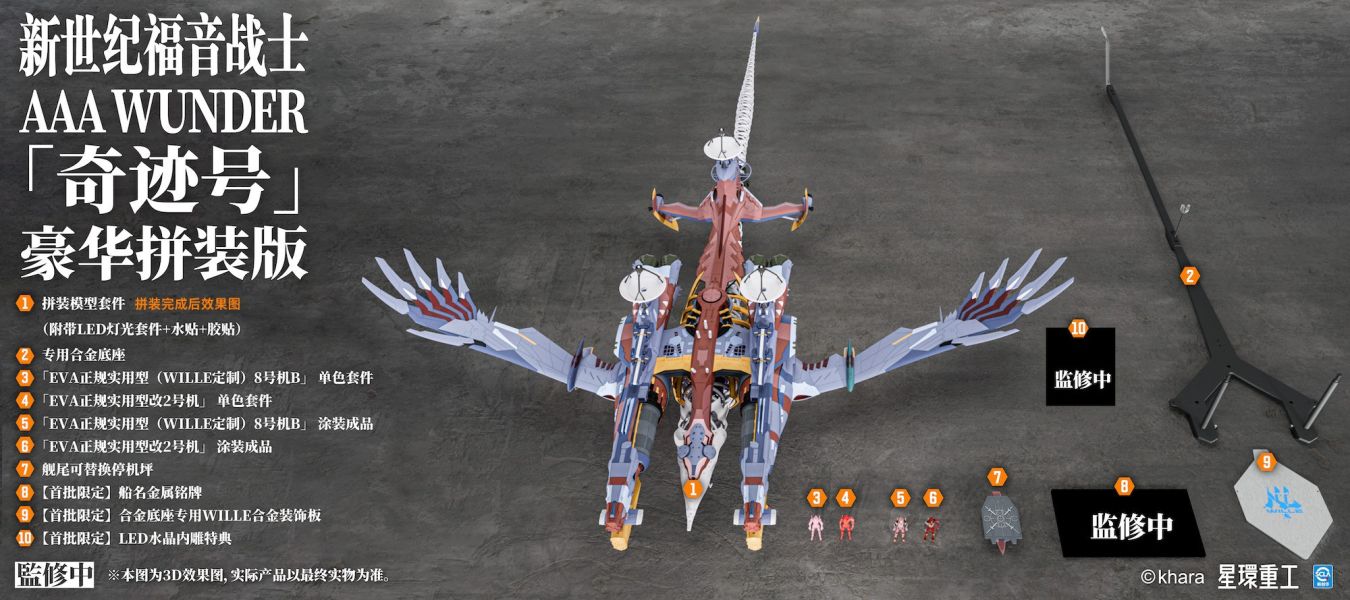 【史派克工廠】預購免運26年Q3 星環重工 新世紀福音戰士新劇場版 AAA WUNDER 奇跡號 組裝模型 1128 星環重工 新世紀福音戰士新劇場版 AAA WUNDER 奇跡號 組裝模型