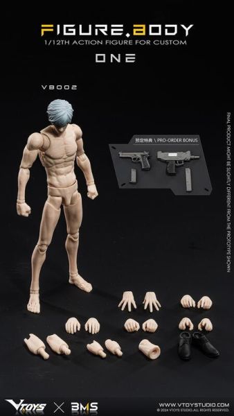 【史派克工廠】結單免運25年Q1 VTOYS X BMS 1/12 壹號素體 白膚 黃膚 可動人偶 1129 VTOYS X BMS 1/12 壹號素體 白膚 黃膚 可動人偶