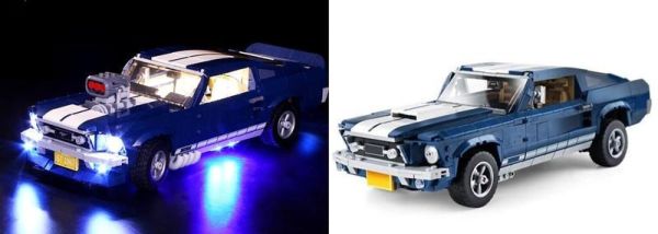 【史派克工廠】現貨 樂集 樂拼品質 福特野馬 樂高式積木 一般版 發光版 超商須拆盒 樂集 樂拼品質 福特野馬 樂高式積木 一般版 發光版 超商須拆盒