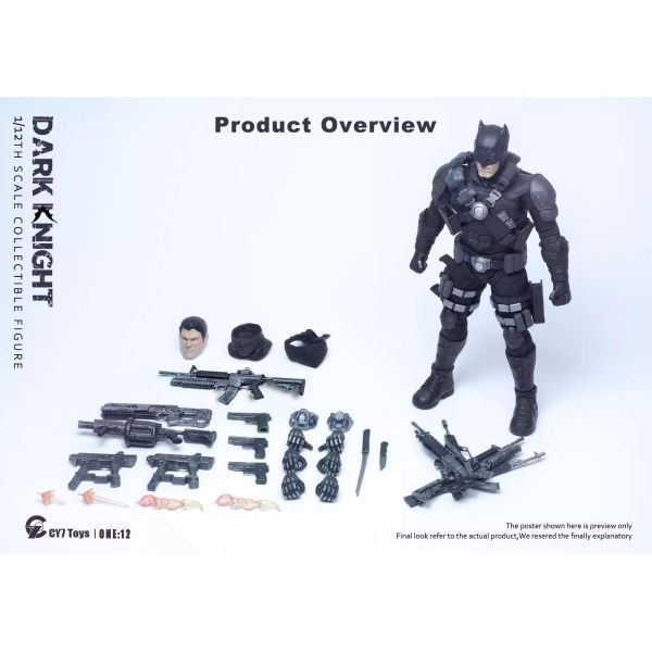 【史派克工廠】現貨 CY7 Toys 蝙蝠俠 1/12 可動 黑夜騎士 X0802 PCTOYS 1/12 幻客 標準版 豪華版 6吋 可動人偶