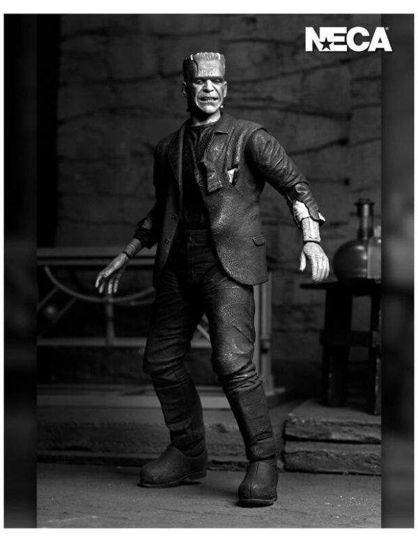【史派克工廠】結單預購25年1月 NECA 環球怪物 科學怪人 黑白版 8吋 可動人偶 0913 NECA 環球怪物 科學怪人 黑白版 8吋 可動人偶