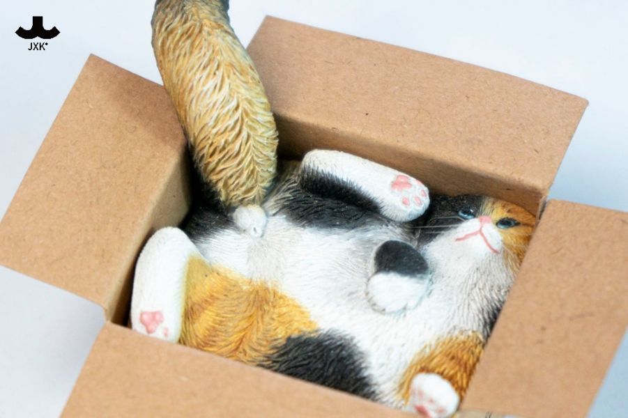 【史派克工廠】預購26年Q1 JXK 快遞貓5.0 Cardboard Box Cat 動物模型 4色 0122 JXK 快遞貓5.0 Cardboard Box Cat 動物模型 4色