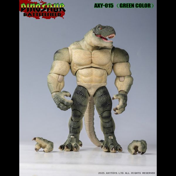 【史派克工廠】預購免運26年Q3 Axy Toys 1/9 恐龍戰場 霸王龍 綠色 棕色 可動人偶 2色 0326 Axy Toys 1/9 恐龍戰場 霸王龍 綠色 棕色 可動人偶 2色