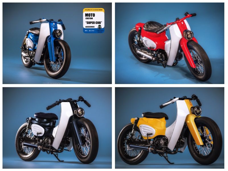 【史派克工廠】結單 預購免運24年Q4 trickyMan12 1/6 SUPER CUB 復古摩托車202405 共四色 紅 & 藍 & 黃 & 黑藍啞光 0516 trickyMan12 1/6 SUPER CUB 復古摩托車202405 共四色 紅 & 藍 & 黃 & 黑藍啞光