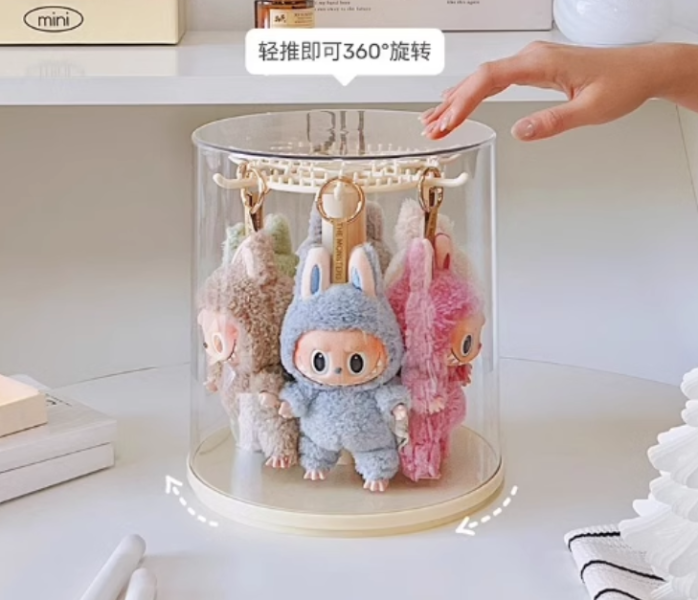 【史派克工廠】結單25年4月 labubu拉布布 哭娃 展示盒 旋轉防塵罩 搪膠展示架 公仔收納 0327 labubu拉布布 哭娃 展示盒 旋轉防塵罩 搪膠展示架 公仔收納