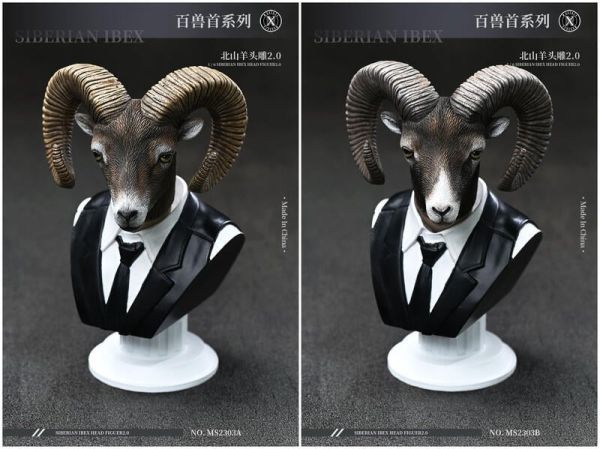 【史派克工廠】結單 預購Q4 Mostoys 1/6 百獸首頭雕系列 北山羊頭雕2.0 MS2303AB 共2款 0807 Mostoys 1/6 百獸首頭雕系列 北山羊頭雕2.0 MS2303AB 共2款