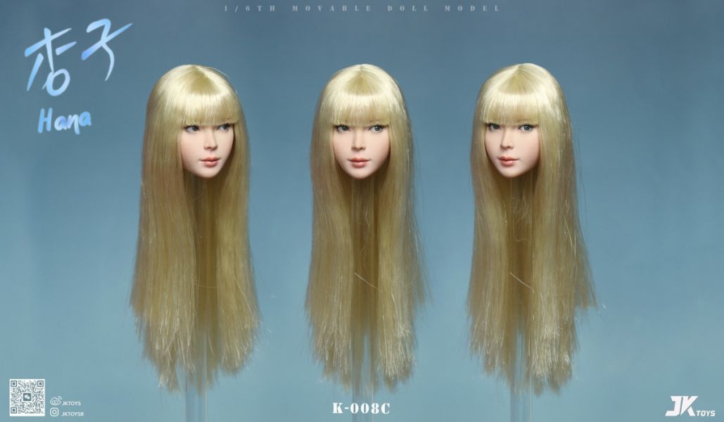 【史派克工廠】結單免運25年Q4 JKTOYS 1/6亞洲美女頭雕 杏子Hana 可動眼 三款K-008ABC 0808 JKTOYS 1/6亞洲美女頭雕 杏子Hana 可動眼 三款K-008ABC