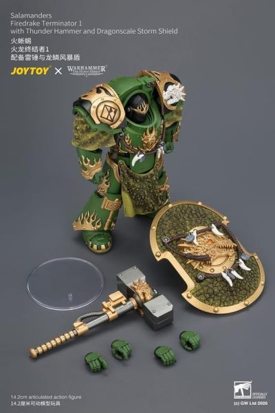 【史派克工廠】預購免運26年9月 joytoy暗源 火龍終結者1 2 配備雷錘與龍鱗風暴盾火蜥蜴 戰鎚 40K 0713 joytoy暗源 火龍終結者1 2 配備雷錘與龍鱗風暴盾火蜥蜴 戰鎚 40K