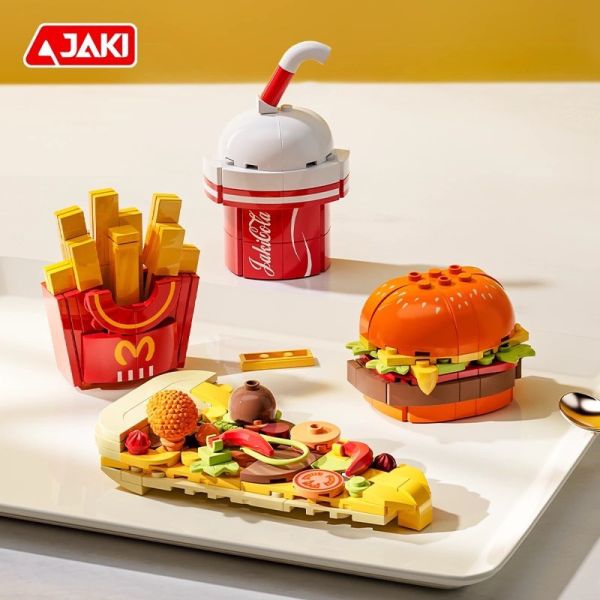 【史派克工廠】結單 預購24年7月 JAKI 佳奇 美食積木 冰箱磁鐵 漢堡 可樂 薯條 益智玩具 0719 JAKI 佳奇 美食積木 冰箱磁鐵 漢堡 可樂 薯條 益智玩具