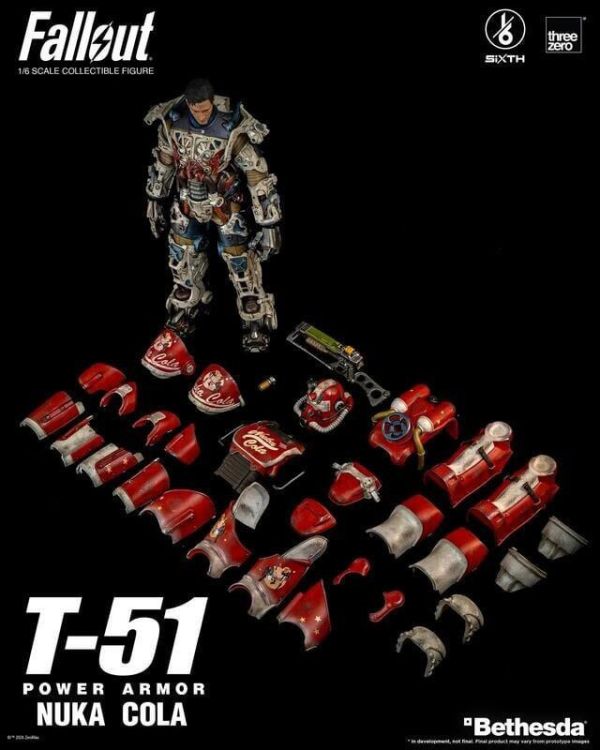 【史派克工廠】結單24年Q3 THREEZERO 異塵餘生 T-51 核子可樂動力裝甲 36.8cm 可動人偶 訂 0603 THREEZERO 異塵餘生 T-51 核子可樂動力裝甲 36.8cm 可動人偶 訂