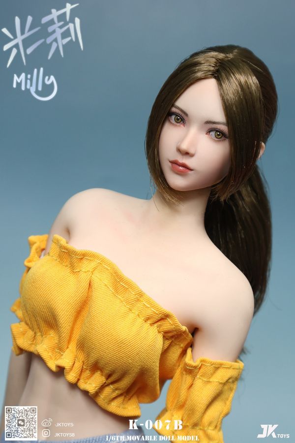 【史派克工廠】結單免運25年Q3 JKTOYS 1/6亞洲美女頭雕米莉milly 可動眼K-007ABC共3款 0515 JKTOYS 1/6亞洲美女頭雕米莉milly 可動眼K-007ABC共3款