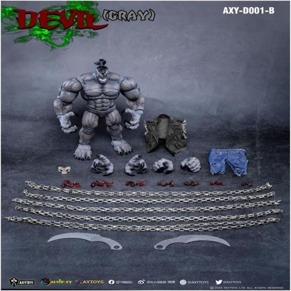 【史派克工廠】結單 預購免運24年8月 AXYTOYS 1/12 惡魔 DEVIL 灰惡魔 基礎版/豪華版 0517 AXYTOYS 1/12 惡魔 DEVIL 灰惡魔 基礎版 豪華版