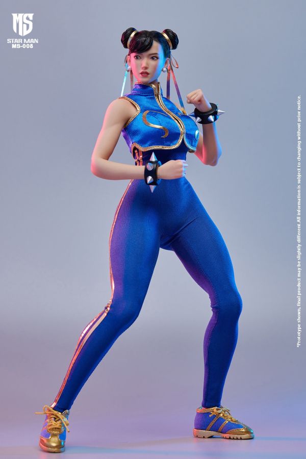 【史派克工廠】結單 預購免運24年10月 STAR MAN 1/6 女格鬥家 再版 MS-008A藍色旗袍版 & MS-008B藍色緊身連身 0619 STAR MAN 1/6 女格鬥家 再版 MS-008A藍色旗袍版 & MS-008B藍色緊身連身