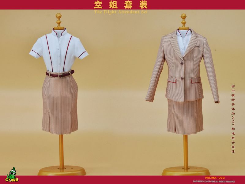 【史派克工廠】結單預購免運24年Q4 CUKE TOYS 1/6 Q航空姐服飾套裝 MA-032 0925 CUKE TOYS 1/6 Q航空姐服飾套裝 MA-032
