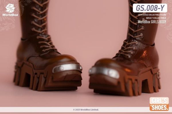【史派克工廠】預購免運26年1月 Worldbox 1/6 兩穿推土機靴 黑色 黃褐色 2款 1218 Worldbox 1/6 兩穿推土機靴 黑色 黃褐色 2款