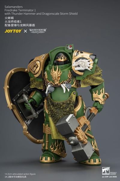 【史派克工廠】預購免運26年9月 joytoy暗源 火龍終結者1 2 配備雷錘與龍鱗風暴盾火蜥蜴 戰鎚 40K 0713 joytoy暗源 火龍終結者1 2 配備雷錘與龍鱗風暴盾火蜥蜴 戰鎚 40K