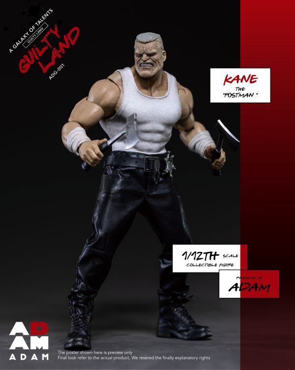 【史派克工廠】預購免運26年Q2 ADAM-ADG-001 1/12 極惡之都 郵差 凱恩 1017 ADAM-ADG-001 1/12 極惡之都 郵差 凱恩