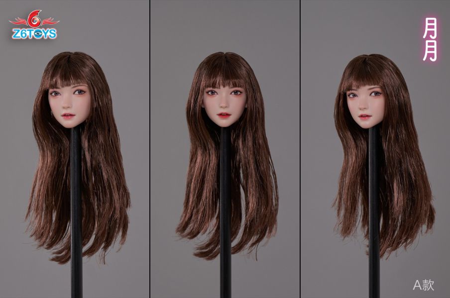 【史派克工廠】結單免運4月 Z6TOYS 1/6 亞洲可動眼美女頭雕 月月 ZC016ABCDEF 共6款 0410 Z6TOYS 1/6 亞洲可動眼美女頭雕 月月 ZC016ABCDEF 共6款
