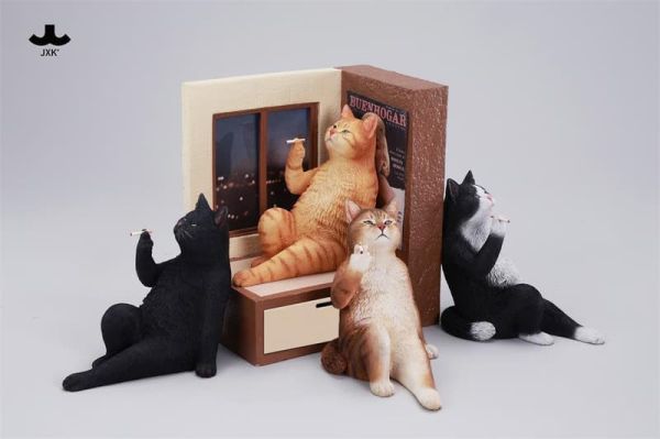 【史派克工廠】預購26年Q1 JXK 1/6 窗邊的哲學貓 寵物 動物 模型 公仔 JXK317 共四款 1128 JXK 1/6 窗邊的哲學貓 寵物 動物 模型 公仔 JXK317 共四款