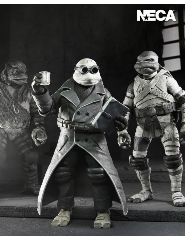 【史派克工廠】結單預購24年9月 NECA 7吋 環球怪物 忍者龜 黑白色 4入組 可動人偶 0830 NECA 7吋 環球怪物 忍者龜 黑白色 4入組 可動人偶