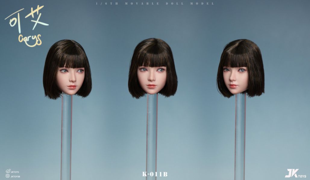 【史派克工廠】預購免運26年1月 JKTOYS 1/6 亞洲美女頭雕 可艾Carys 可動眼 K-011 三款 1203 JKTOYS 1/6 亞洲美女頭雕 可艾Carys 可動眼 K-011 三款