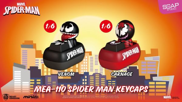【史派克工廠】預購免運26年Q1 野獸國 MEA-110 蜘蛛人鍵盤按鍵 盲盒套組 一中盒6入 0107 野獸國 MEA-110 蜘蛛人鍵盤按鍵 盲盒套組 一中盒6入
