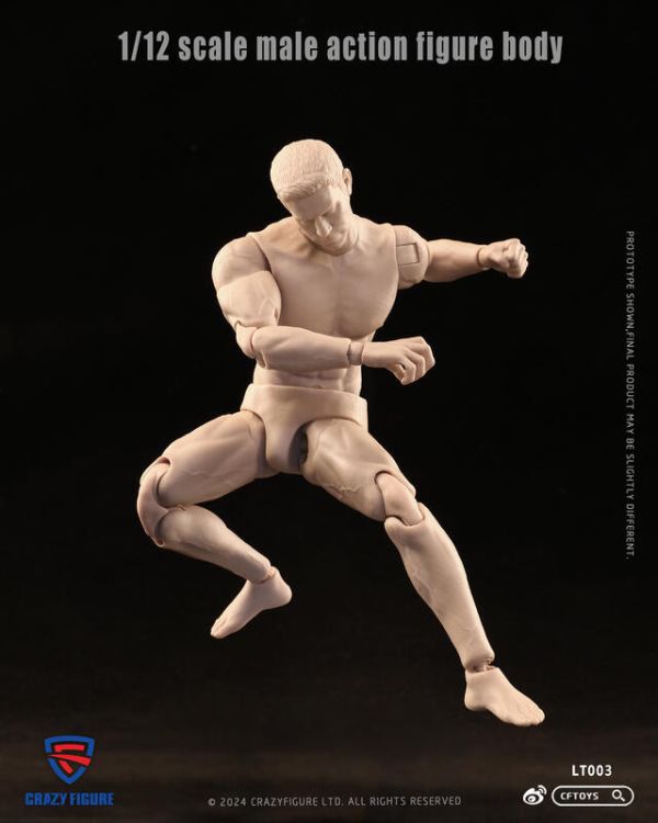 【史派克工廠】結單 預購免運24年Q4 CRAZY FIGURE 1/12 可動男素體 LT003 0726 CRAZY FIGURE 1/12 可動男素體 LT003