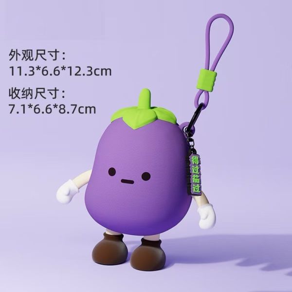 【史派克工廠】預購免運26年2月 Q版大叔 蔬菜系列 蔬菜小包 矽膠 迷你收納包 耳機包 零錢包 四款 0113 多啦A夢 銅鑼燒 記憶吐司 任意門 鈴鐺 小叮噹 矽膠 迷你收納包 耳機包