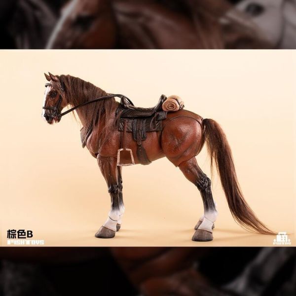 【史派克工廠】預購免運26年11月 魚玩FishToys 荒原系列 基礎馬 黑色 白色 棕色 植毛 可動 1012 魚玩FishToys 荒原系列 基礎馬 黑色 白色 棕色 植毛 可動