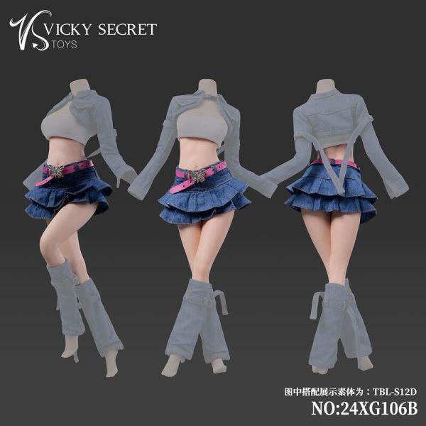 【史派克工廠】結單25年Q3 VSTOYS 1/6 潮流牛仔套裝 裙子24XG106AB 107AB 共4款 0328 VSTOYS 1/6 潮流牛仔套裝 裙子24XG106AB 107AB 共4款