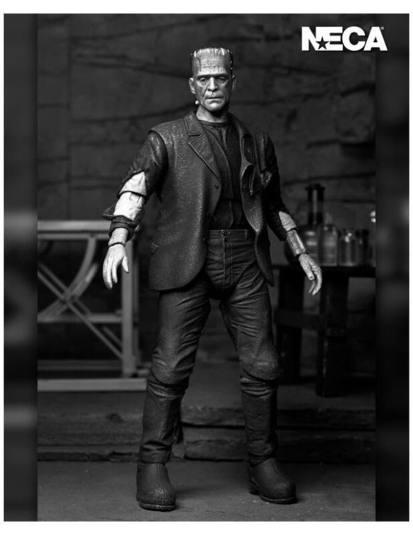 【史派克工廠】結單預購25年1月 NECA 環球怪物 科學怪人 黑白版 8吋 可動人偶 0913 NECA 環球怪物 科學怪人 黑白版 8吋 可動人偶