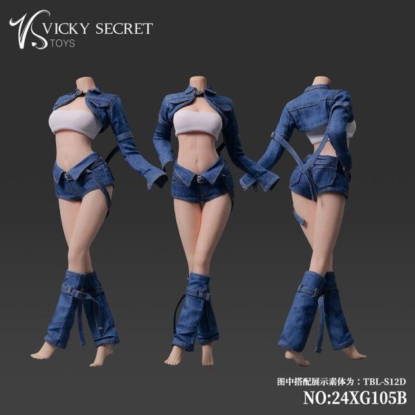 【史派克工廠】結單25年Q3 VSTOYS 1/6 潮流牛仔套裝 服飾24XG104AB 105AB 共4款 0328 VSTOYS 1/6 潮流牛仔外套 服飾24XG104AB 105AB 共4款