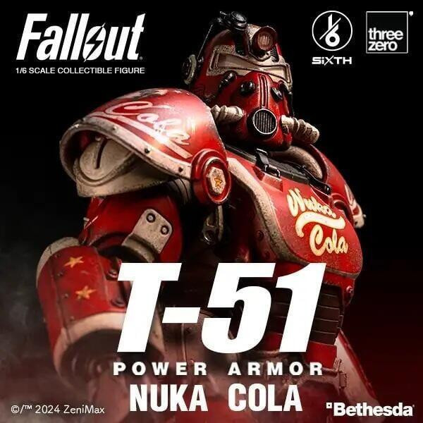 【史派克工廠】結單24年Q3 THREEZERO 異塵餘生 T-51 核子可樂動力裝甲 36.8cm 可動人偶 訂 0603 THREEZERO 異塵餘生 T-51 核子可樂動力裝甲 36.8cm 可動人偶 訂