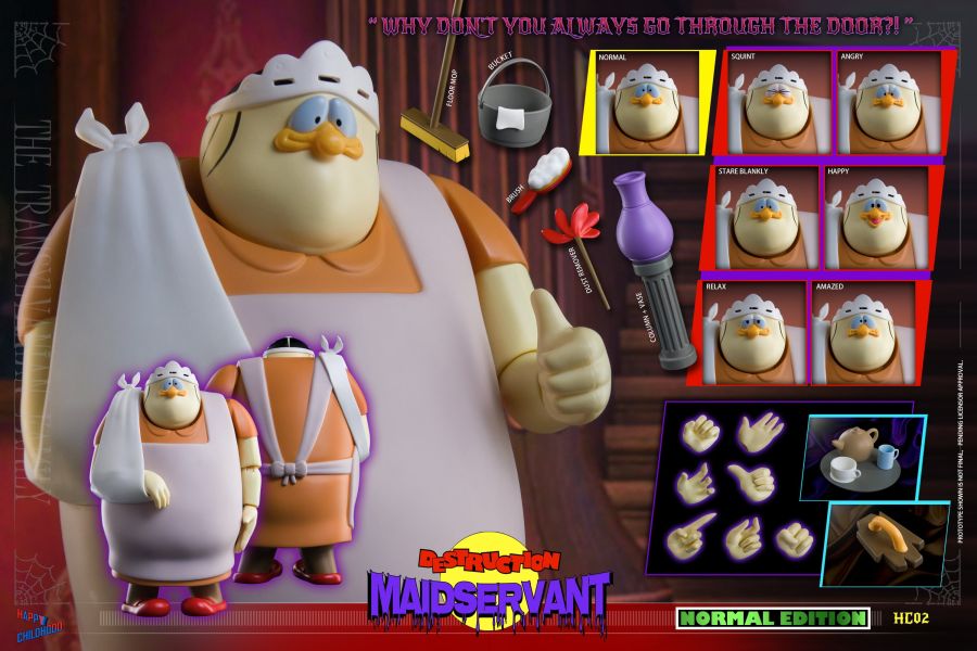 【史派克工廠】結單免運25年Q2 幸福童年 1/12 伯爵鴨 破壞女僕 南妮 怪鴨歷險記 可動人偶 HC02 0219 幸福童年 1/12 伯爵鴨 破壞女僕 南妮 怪鴨歷險記 可動人偶 HC02