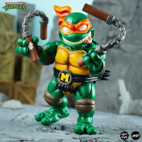 【史派克工廠】結單 預購24年11月 美版 MONDO 忍者龜 米開朗基羅 柳丁花 PVC 20CM 0628 美版 MONDO 忍者龜 米開朗基羅 柳丁花 PVC 20CM
