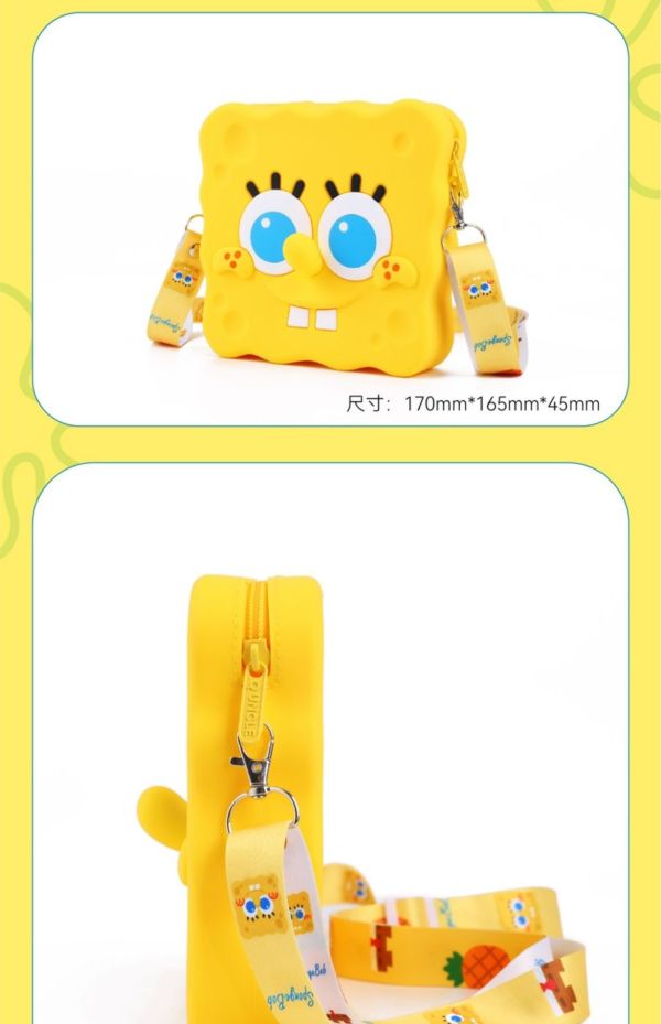 【史派克工廠】預購免運26年2月 海綿寶寶 解壓捏捏樂 單肩 矽膠收納包 小包 外出包 0113 海綿寶寶 解壓捏捏樂 單肩 矽膠收納包 小包 外出包