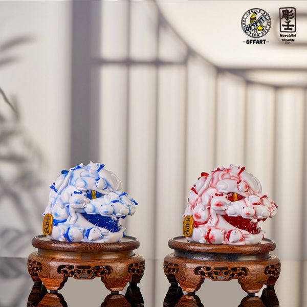 【史派克工廠】結單25年7月 OFFART 百貓紅蓮Mini 青花瓷 釉裡紅 0430 OFFART 百貓紅蓮Mini 青花瓷 釉裡紅